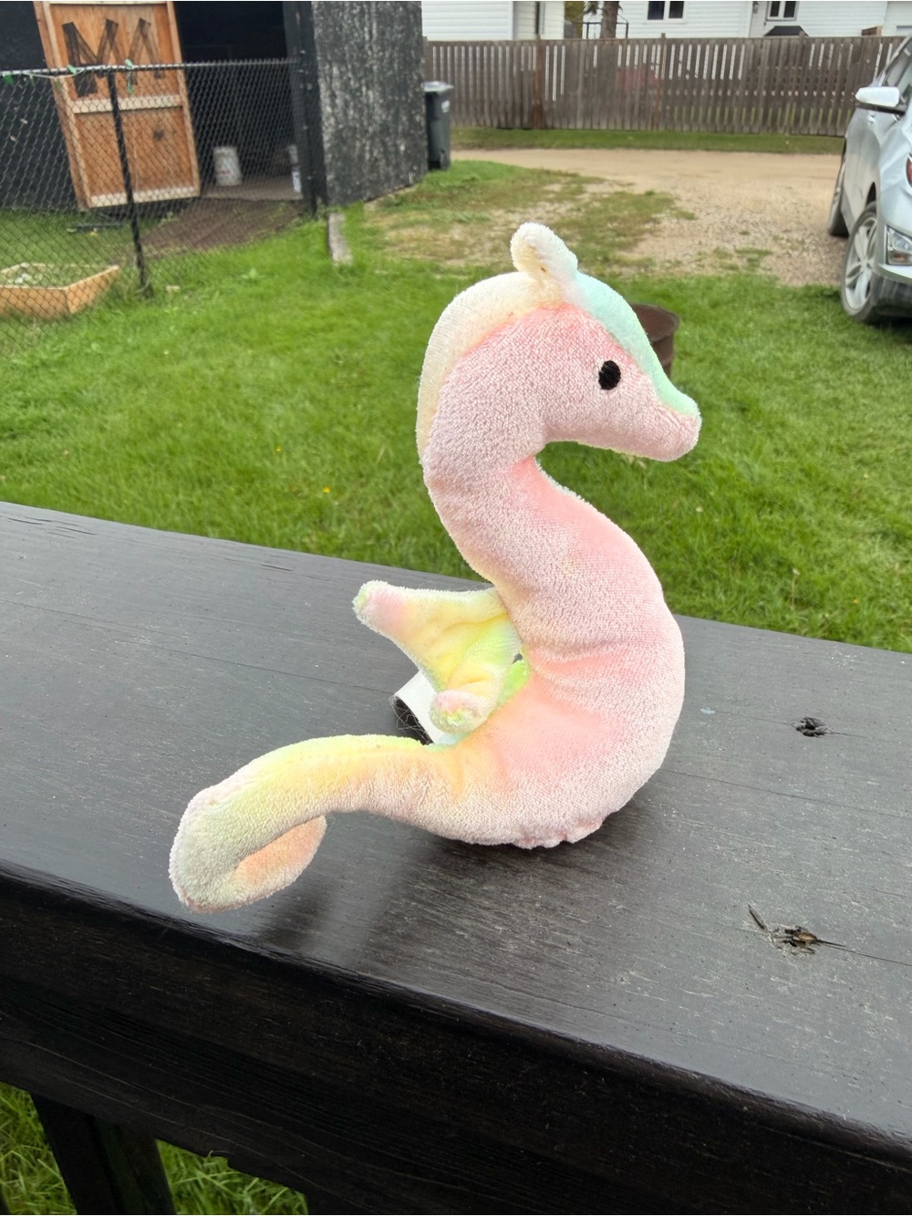 1999 Ty Neon the Seahorse Plush Toy